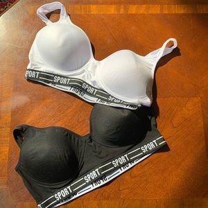 Rue 21 Black and White Sports Bra Set